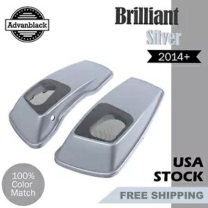 ブリリアントシルバー 6x9 インチサドルバッグスピーカー蓋オーディオカバーハーレー 14+ Brilliant Silver 6x9 inch Saddlebag Speaker Lids Audio Cover For Harley 14+ 【並行輸入品】