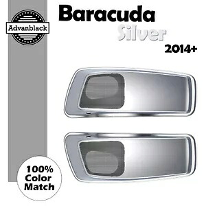 バラクーダ シルバー 6x9 インチ サドルバッグ スピーカー蓋 オーディオ カバー ハーレー 2014+用 Barracuda Silver 6x9 inch Saddlebag Speaker Lids Audio Cover For Harley 2014+ 【並行輸入品】