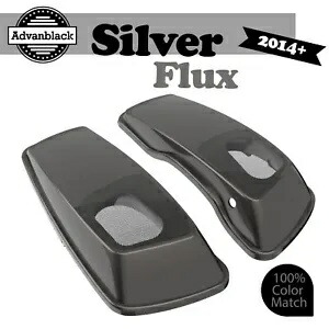 シルバーフラックス 6x9 インチサドルバッグスピーカー蓋オーディオカバーハーレー 14+ Silver Flux 6x9 inch Saddlebag Speaker Lids Audio Cover For Harley 14+ 【並行輸入品】