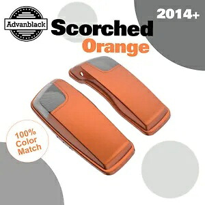 スコーチオレンジ 5x7 インチ サドルバッグ スピーカー蓋 オーディオカバー ハーレー 2014+ に適合 Scorched Orange 5x7 inch Saddlebag Speaker Lids Audio Cover Fits Harley 2014+ 【並行輸入品】