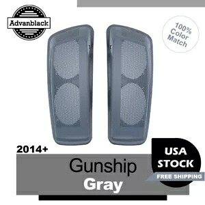 ガンシップ グレー デュアル 6x9 サドルバッグ スピーカー蓋 オーディオ カバー 14 歳以上のハーレー ツーリングに適合 Gunship Gray Dual 6x9 Saddlebag Speaker Lids Audio Cover Fits 14+ Harley Touring 【並行輸入品】