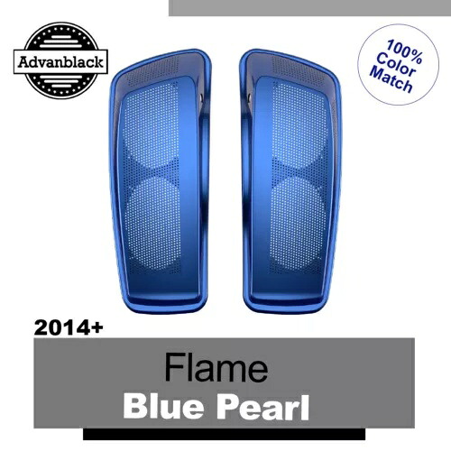 フレームブルーパールデュアル 6x9 スピーカー蓋ハーレーツーリング FLHR FLHXS FLTRX 2014+ FLAME BLUE PEARL Dual 6x9 Speaker Lids For Harley Touring FLHR FLHXS FLTRX 2014+ 【並行輸入品】