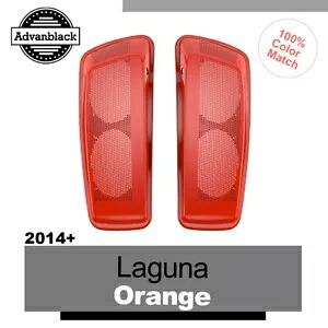 LAGUNA オレンジ デュアル 6x9 スピーカー蓋 ハーレーツーリング FLHR FLHXS FLTRX 2014+用 LAGUNA ORANGE Dual 6x9 Speaker Lids For Harley Touring FLHR FLHXS FLTRX 2014+ 【並行輸入品】