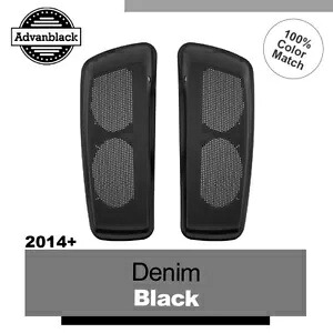 デニムブラック デュアル 6x9 スピーカー蓋 ハーレーツーリング FLHR FLHXS FLTRX 2014+用 DENIM BLACK Dual 6x9 Speaker Lids For Harley Touring FLHR FLHXS FLTRX 2014+ 【並行輸入品】