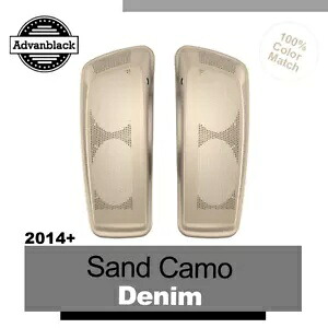 サンドカモデニムデュアル 6x9 スピーカー蓋ハーレーツーリング FLHR FLHXS FLTRX 2014+ SAND CAMO DENIM Dual 6x9 Speaker Lids For Harley Touring FLHR FLHXS FLTRX 2014+ 【並行輸入品】｜カスタムパーツ WORLD倉庫
