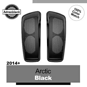 ARCTIC BLACK デュアル 6x9 スピーカー蓋 ハーレーツーリング FLHR FLHXS FLTRX 2014+用 ARCTIC BLACK Dual 6x9 Speaker Lids For Harley Touring FLHR FLHXS FLTRX 2014+ 【並行輸入品】｜カスタムパーツ WORLD倉庫