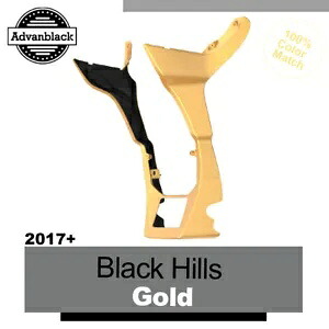 フェアリング スポイラー キット ブラック ヒルズ ゴールド 2017 年以降のハーレー ロード グライド Advanblack に適合 Fairing Spoiler Kit BLACK HILLS GOLD Fits for 2017+ Harley Road Glide Advanblack 【並行輸入品】