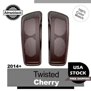 Twisted Cherry デュアル 6x9 サドルバッグ スピーカー蓋 オーディオ カバー 14 歳以上のハーレーに適合 Twisted Cherry Dual 6x9 Saddlebag Speaker Lids Audio Cover Fits 14+ Harley 【並行輸入品】