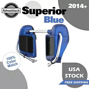 Advanblack スーペリアブルー 下部ベントレッグフェアリング 2014 年以降のハーレーダビッドソンに適合 Advanblack Superior Blue Lower Vented Leg Fairings Fits 2014+ Harley Davidson 【並行輸入品】｜カスタムパーツ WORLD倉庫 91,960円