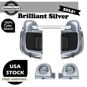 Advanblack ブリリアント シルバー 下部ベント付きフェアリング スピーカー ポッド ハーレー 2014+ に適合 Advanblack Brilliant Silver Lower Vented Fairing Speaker Pod Fits Harley 2014+ 【並行輸入品】｜カスタムパーツ WORLD倉庫