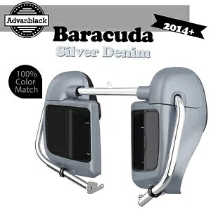 Advanblack 下部ベンテッドフェアリングは 2014 年以降のハーレーツーリングバラクーダに適合 シルバーデニム Advanblack Lower Vented Fairing Fits 2014+ Harley Touring BARRACUDA SILVER DENIM 【並行輸入品】｜カスタムパーツ WORLD倉庫
