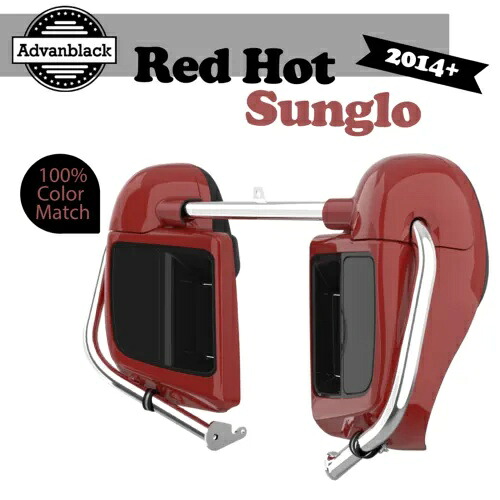 Advanblack 下部ベント付きフェアリング 2014 年以降のハーレーダビッドソン ツーリングに適合 RED HOT SUNGLO Advanblack Lower Vented Fairing Fit 2014+ Harley Davidson Touring RED HOT SUNGLO 【並行輸入品】｜カスタムパーツ WORLD倉庫 91,960円