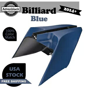 ビリヤードブルー CVO 拡張ストレッチサイドカバーパネル ハーレーツーリング 2014+ に適合 Billiard Blue CVO Extended Stretched Side Cover Panel Fits Harley Touring 2014+ 【並行輸入品】