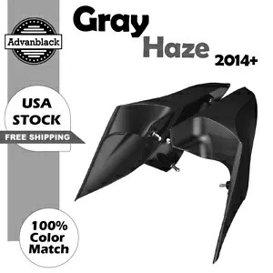Advanblack GREY HAZE CVO ストレッチ拡張サイドカバー 14+ ハーレー用 Advanblack GRAY HAZE CVO Stretched Extended Side Cover For 14+ Harley 【並行輸入品】