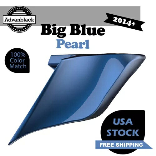 ビッグブルーパール拡張ストレッチサイドカバー ハーレー FLHR FLHXS FLTRX 2014+ に適合 Big Blue Pearl Extended Stretched Side Cover Fits Harley FLHR FLHXS FLTRX 2014+ 【並行輸入品】