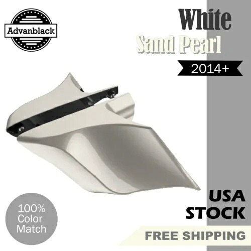Advanblack ホワイトサンドパールストレッチ拡張サイドカバー 2014 年以降のハーレーに適合 Advanblack White Sand Pearl Stretched Extended Side Cover Fits 2014+ Harley 【並行輸入品】 169,400円