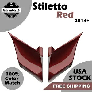 14+ ハーレーツーリングストリートロード用ストレッチ拡張サイドカバー STILETTO RED Stretched Extended Side Covers For 14+ Harley Touring Street Road STILETTO RED 【並行輸入品】 169,400円