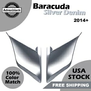 バラクーダ シルバー デニム ストレッチ拡張サイド カバー ハーレー ツーリング 14+ に適合 Barracuda Silver Denim Stretched Extended Side Covers Fits Harley Touring 14+ 【並行輸入品】