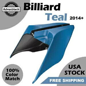 14+ ハーレーツーリングストリートロードビリヤードティール用ストレッチ拡張サイドカバー Stretched Extended Side Covers For 14+ Harley Touring Street Road BILLIARD TEAL 【並行輸入品】｜カスタムパーツ WORLD倉庫