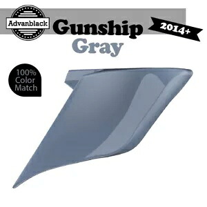 Gunship グレー 拡張ストレッチサイドカバー ハーレーツーリング 14+ に適合 Gunship Gray Extended Stretched Side Cover Fits for Harley Touring 14+ 【並行輸入品】