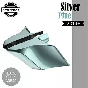 Advanblack シルバーパイン CVO ストレッチ拡張サイドカバー 14+ ハーレー用 Advanblack SILVER PINE CVO Stretched Extended Side Cover For 14+ Harley 【並行輸入品】