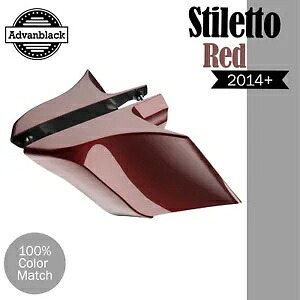 Advanblack STILETTO RED CVO ストレッチ拡張サイドカバー 14+ ハーレー用 Advanblack STILETTO RED CVO Stretched Extended Side Cover For 14+ Harley 【並行輸入品】｜カスタムパーツ WORLD倉庫