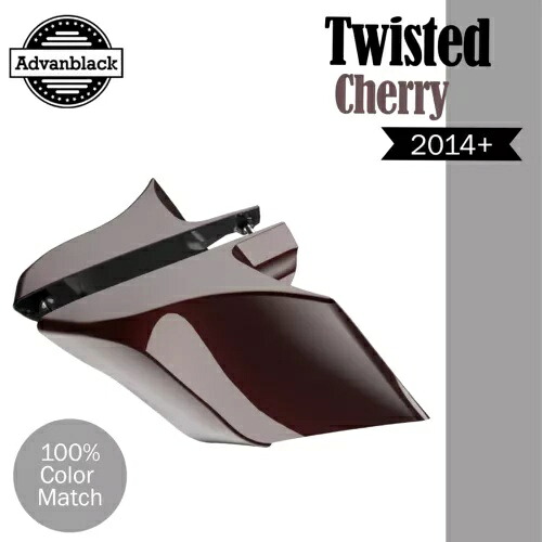 Advanblack TWISTED CHERRY CVO ストレッチ拡張サイドカバー 14+ ハーレー用 Advanblack TWISTED CHERRY CVO Stretched Extended Side Cover For 14+ Harley 【並行輸入品】