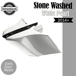 Advanblack ストーンウォッシュホワイトパール CVO ストレッチ拡張サイドカバー ハーレー用 Advanblack STONE WASHED WHITE PEARL CVO Stretched Extended Side Cover For Harley 【並行輸入品】