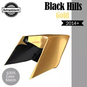 Advanblack ブラックヒルズゴールド CVO ストレッチ拡張サイドカバー 14 歳以上ハーレー用 Advanblack BLACK HILLS GOLD CVO Stretched Extended Side Cover For 14+ Harley 【並行輸入品】