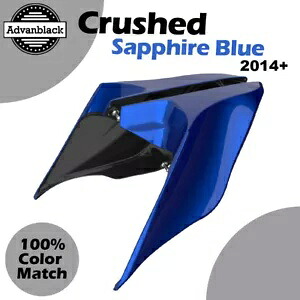 14+ ハーレーツーリング用ストレッチ拡張サイドカバー クラッシュサファイアブルー Stretched Extended Side Covers For 14+ Harley Touring CRUSHED SAPPHIRE BLUE 【並行輸入品】｜カスタムパーツ WORLD倉庫 93,170円