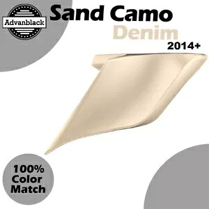 14+ ハーレーツーリンググライド用ストレッチ拡張サイドカバー サンドカモデニム Stretched Extended Side Covers For 14+ Harley Touring Glide SAND CAMO DENIM 【並行輸入品】｜カスタムパーツ WORLD倉庫