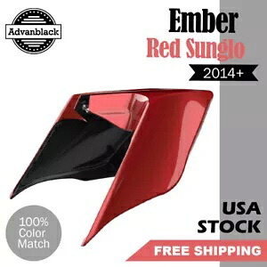 Ember Red Sunglo ストレッチ拡張サイドカバー ハーレーツーリング 2014+用 Ember Red Sunglo Stretched Extended Side Cover For Harley Touring 2014+ 【並行輸入品】
