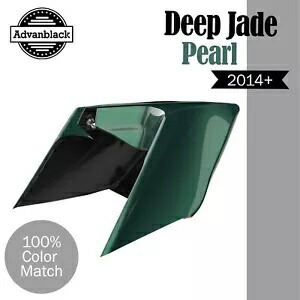 Advanblack ディープ ジェイド パール CVO ストレッチ拡張サイドカバー 14+ ハーレー用 Advanblack DEEP JADE PEARL CVO Stretched Extended Side Cover For 14+ Harley 【並行輸入品】