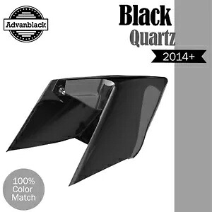 Advanblack BLACK QUARTZ CVO ストレッチ拡張サイドカバー 14+ ハーレー用 Advanblack BLACK QUARTZ CVO Stretched Extended Side Cover For 14+ Harley 【並行輸入品】