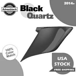 ブラッククォーツ ストレッチ拡張サイドカバー ハーレー ストリート ロード グライド 2014+ に適合 Black Quartz Stretched Extended Side Cover Fits Harley Street Road Glide 2014+ 【並行輸入品】