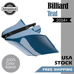ビリヤード ティール CVO ストレッチサイドカバー拡張パネル ハーレーツーリング 2014+ Billiard Teal CVO Stretched Side Cover Extended Panel For Harley Touring 2014+ 【並行輸入品】