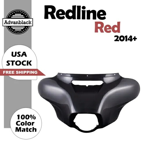 Redline レッドアウターフェアリング バットウィングカウル ハーレーストリートグライド 14+用 Redline Red Outer Fairing Batwing Cowl For Harley Street Glide 14+ 【並行輸入品】