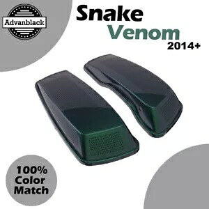 Snake Venom デュアル 6x9 インチ サドルバッグ スピーカー蓋 オーディオ カバー ハーレー 14+ に適合 Snake Venom Dual 6x9 inch Saddlebag Speaker Lids Audio Cover Fits Harley 14+ 【並行輸入品】