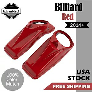 Advanblack ビリヤード レッド 8インチ サドルバッグ スピーカー蓋 2014+ ハーレー ツーリング用 Advanblack Billiard Red 8\