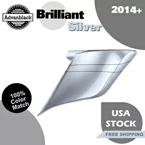 Advanblack ブリリアントシルバー ストレッチサイドカバー ピンストライプ ハーレーツーリングに適合 Advanblack Brilliant Silver Stretched Side Cover Pinstripes Fits Harley Touring 【並行輸入品】|カスタムパーツ WORLD倉庫