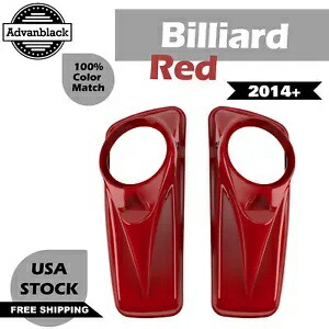ビリヤード レッド 8 インチ スピーカー蓋 ストレッチ サドルバッグ ハーレー ツーリング 14+用 Billiard Red 8 inch Speaker Lids For Stretch Saddlebags Harley Touring 14+ 【並行輸入品】