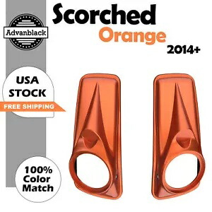 スコーチオレンジ 8 インチ スピーカー蓋サドルバッグ 2014 年以降のハーレー ストリート ロード グライドに適合 Scorched Orange 8'' Speaker Lids Saddlebag Fits 2014+ Harley Street Road Glide 【並行輸入品】