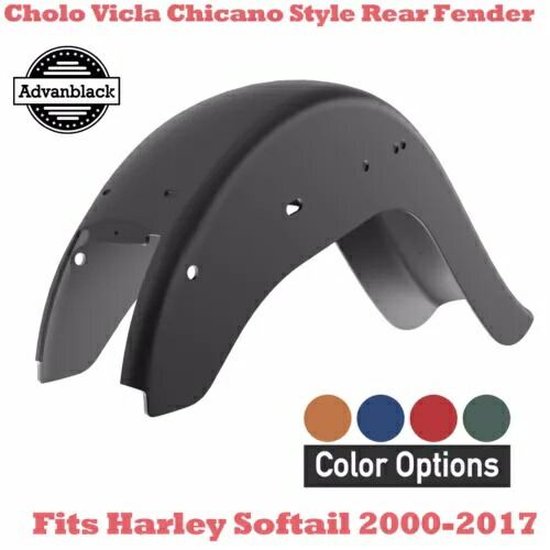 Advanblack チョロ ビクラ チカーノ スタイル リアフェンダー ハーレー ソフテイル 2000-2017用 Advanblack Cholo Vicla Chicano Style Rear Fender For Harley Softail 2000-2017 【並行輸入品】