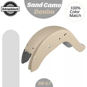 サンド迷彩デニム ハーレー ソフテイル 00-17 チョロ ビクラ チカーノ スタイル リアフェンダー用 SAND CAMO DENIM For Harley Softail 00-17 Cholo Vicla Chicano Style Rear Fender 【並行輸入品】