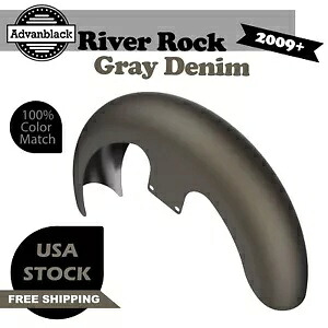 River Rock グレーデニム 21" Reveal Wrapper Hugger フロントフェンダー 09+ ハーレー用 River Rock Gray Denim 21" Reveal Wrapper Hugger Front Fender For 09+ Harley 【並行輸入品】｜カスタムパーツ WORLD倉庫 103,400円
