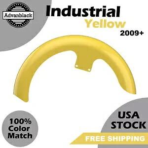 インダストリアルイエロー 21 インチリビールラッパーハガーフロントフェンダーハーレーツーリング用 Industrial Yellow 21 inch Reveal Wrapper Hugger Front Fender For Harley Touring 【並行輸入品】