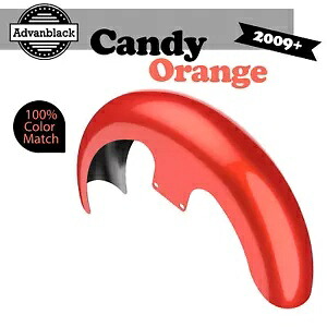 キャンディオレンジ 21 インチ リビール ラッパー ハガー フロントフェンダー 2009 年以降のハーレーに適合 Candy Orange 21 inches Reveal Wrapper Hugger Front Fender Fits 2009+ Harley 【並行輸入品】