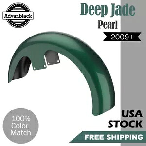 Advanblack ディープ ジェイド パール 21 インチ リビール ラッパー ハガー フロントフェンダー 09+ ハーレー用 Advanblack Deep Jade Pearl 21\