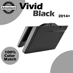 Advanblack ビビッド ブラック カットアウトなし ストレッチ サドルバッグ ハーレー ツーリング 2014+ に適合 Advanblack Vivid Black No Cutout Stretched Saddlebag Fits Harley Touring 2014+ 【並行輸入品】
