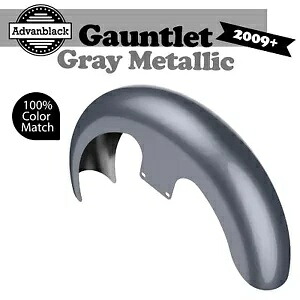 09+ ハーレー 21 インチ リビール ラッパー ハガー フロント フェンダー ガントレット グレー メタリックに適合 Fits 09+ Harley 21\